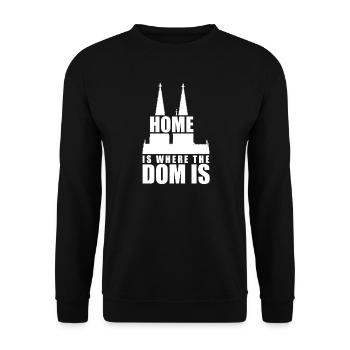 Cologne Home est là où le Dom est Cologne Carnaval Cologne - Sweat-shirt Unisexe - noir - Devant - Alina (178cm) & Michal (187cm)