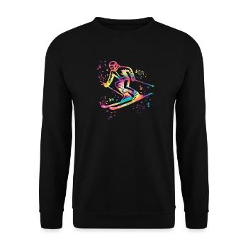 Ski alpin Sports d’hiver Ski nordique - Sweat-shirt Unisexe - noir - Devant - Alina (178cm) & Michal (187cm)