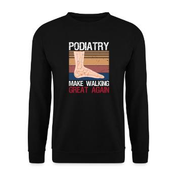 Funny Podiatrist Gift Cool Podiatry - Unisex Sweatshirt - black - Front - Alina (178cm) & Michal (187cm)