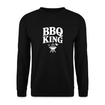 BBQ King - Unisex Sweatshirt - black - Front - Alina (178cm) & Michal (187cm)