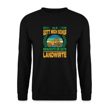 Agriculteur offre des cadeaux agricoles Tracteurs agricoles - Sweat-shirt Unisexe - noir - Devant - Alina (178cm) & Michal (187cm)