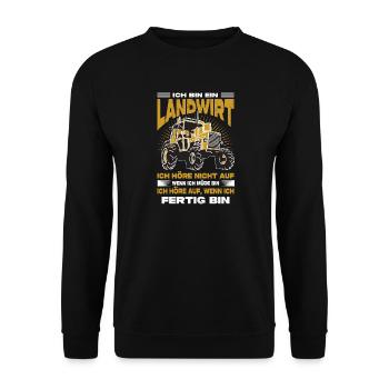 Agriculteur offre des cadeaux agricoles Tracteurs agricoles - Sweat-shirt Unisexe - noir - Devant - Alina (178cm) & Michal (187cm)