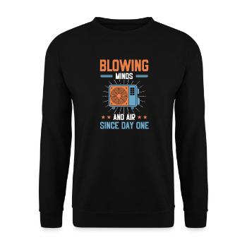 HVAC Wartung Und Klima Service Motiv Für Techniker - Unisex Pullover - Schwarz - Vorne - Alina (178cm) & Michal (187cm)