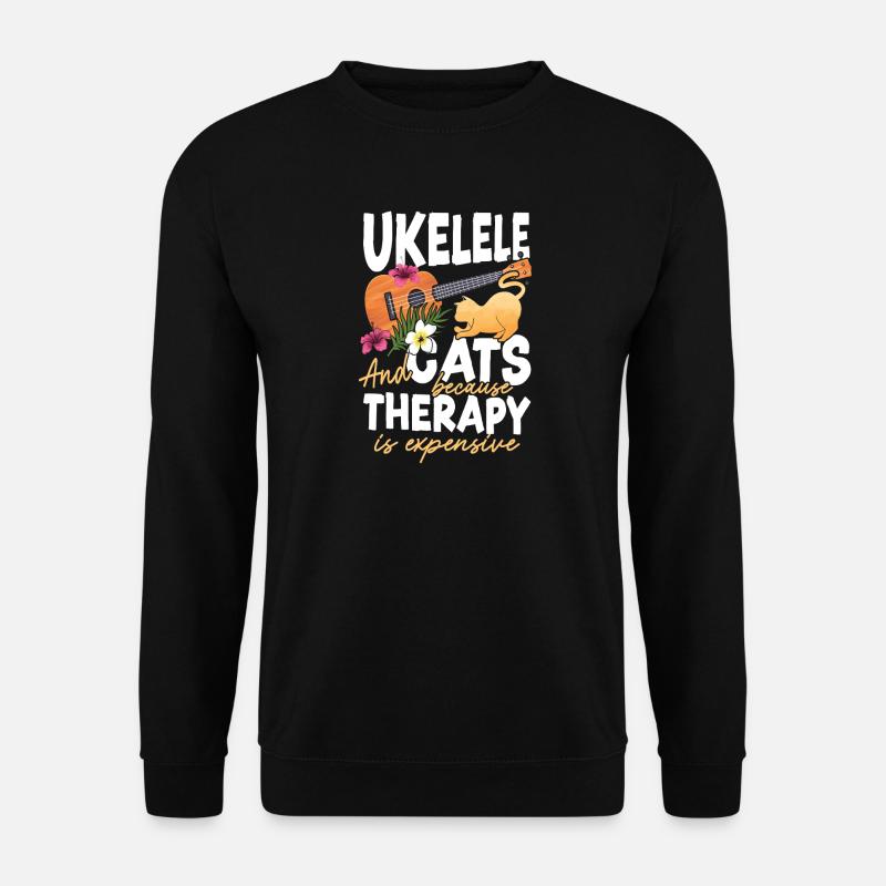 Ukulélé hawaïen ukulélé Ukulélé chat - Sweat-shirt Unisexe - noir