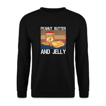 Peanut Butter and Jelly - Unisex Sweatshirt - black - Front - Alina (178cm) & Michal (187cm)