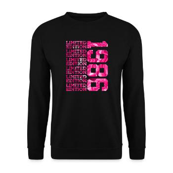 ÉDITION LIMITÉE 1986 40 ANS DE ROSE 40E ANNIVERSAIRE - Sweat-shirt Unisexe - noir - Devant - Alina (178cm) & Michal (187cm)