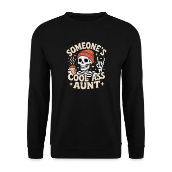 La tante cool de quelqu’un - Sweat-shirt Unisexe - noir - Devant - Alina (178cm) & Michal (187cm)