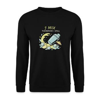 Shaker Stuck Beginner Mixologist - Unisex Sweatshirt - black - Front - Alina (178cm) & Michal (187cm)