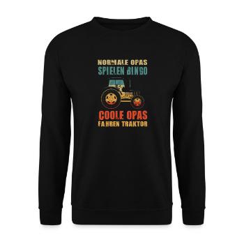 Agriculteur offre des cadeaux agricoles Tracteurs agricoles - Sweat-shirt Unisexe - noir - Devant - Alina (178cm) & Michal (187cm)