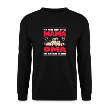 Best Grandma in the World Gifts Christmas - Unisex Sweatshirt - black - Front - Alina (178cm) & Michal (187cm)