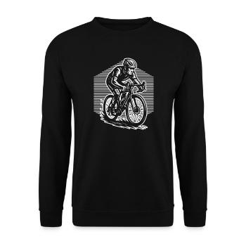Clean road bike artwork for road bike - Unisex Sweatshirt - black - Front - Alina (178cm) & Michal (187cm)