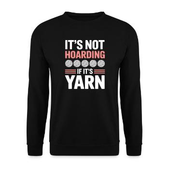 Stricken Spruch Häkeln DIY Lustiges Wolle Geschenk - Unisex Pullover - Schwarz - Vorne - Alina (178cm) & Michal (187cm)