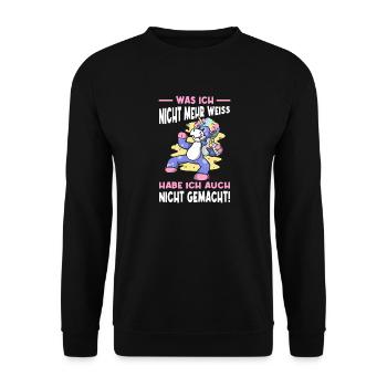 Dictons drôles, tenues amusantes, ironie, sarcasme - Sweat-shirt Unisexe - noir - Devant - Alina (178cm) & Michal (187cm)