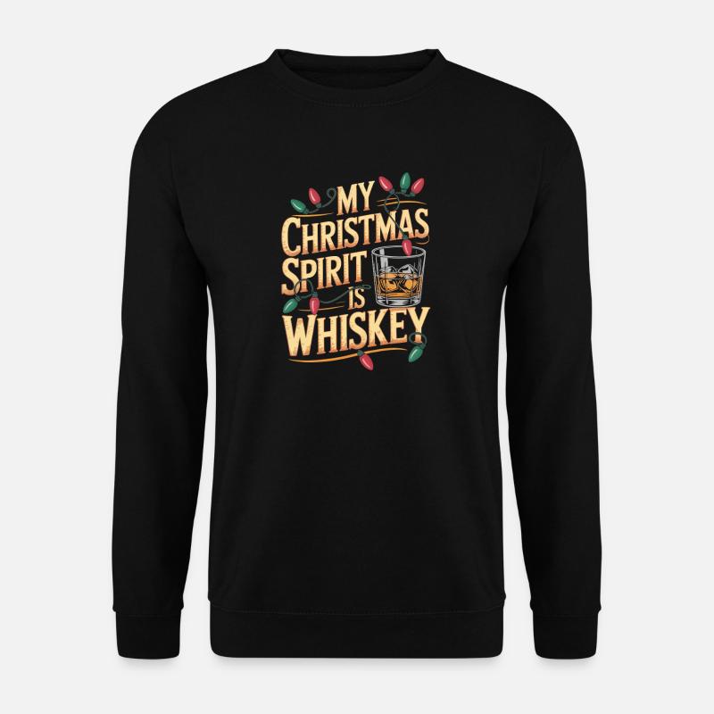 Mein Weihnachtsgeist ist Whiskey - Unisex Pullover - Schwarz