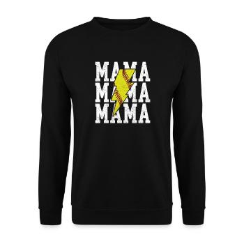 Mama Softball Vibes Game Day Spirit  - Unisex Sweatshirt - black - Front - Alina (178cm) & Michal (187cm)