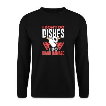 Toilettenverstopfungsmeister Lustiges - Unisex Pullover - Schwarz - Vorne - Alina (178cm) & Michal (187cm)