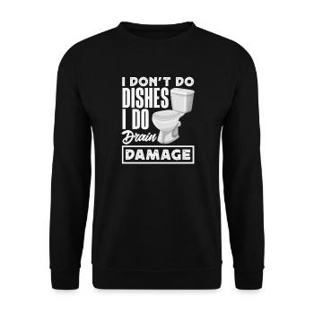 Toilettenverstopfungsmeister Lustiges - Unisex Pullover - Schwarz - Vorne - Alina (178cm) & Michal (187cm)