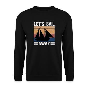 let's sail away - Unisex Pullover - Schwarz - Vorne - Alina (178cm) & Michal (187cm)