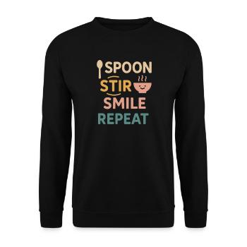 Porridge Breakfast Culture Overnight - Unisex Sweatshirt - black - Front - Alina (178cm) & Michal (187cm)