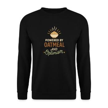 Porridge Breakfast Culture Overnight - Unisex Sweatshirt - black - Front - Alina (178cm) & Michal (187cm)