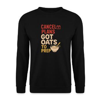 Porridge Breakfast Culture Overnight - Unisex Sweatshirt - black - Front - Alina (178cm) & Michal (187cm)