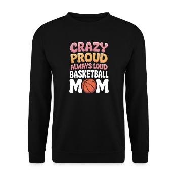Cadeau de basket drôle de maman en disant le basket - Sweat-shirt Unisexe - noir - Devant - Alina (178cm) & Michal (187cm)