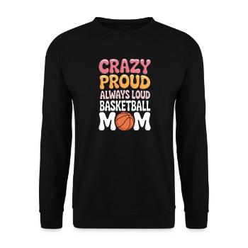 Cadeau de basket drôle de maman en disant le basket - Sweat-shirt Unisexe - noir - Devant - Alina (178cm) & Michal (187cm)