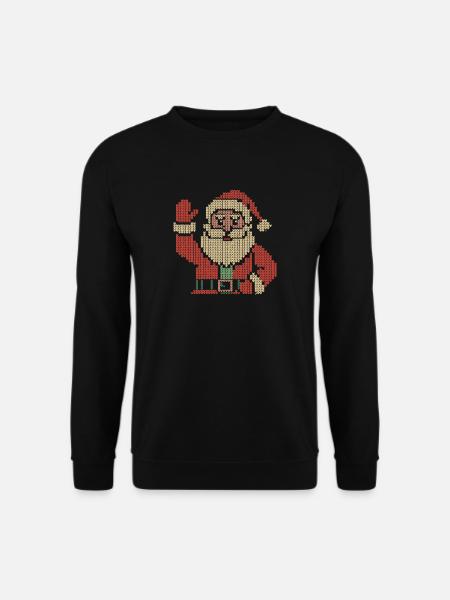 Weihnachtsmann Ugly Christmas Sweater Stil - Unisex Pullover - Schwarz