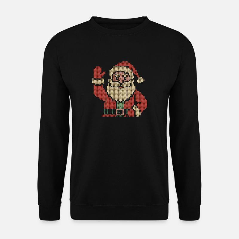  Weihnachtsmann Ugly Christmas Sweater Stil - Unisex Pullover - Schwarz