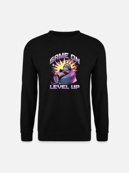 Funny Gaming Gamer Cat - Unisex Sweatshirt - black