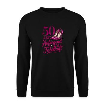 50 Still Exciting And Fabulous High Heels - Unisex Sweatshirt - black - Front - Alina (178cm) & Michal (187cm)