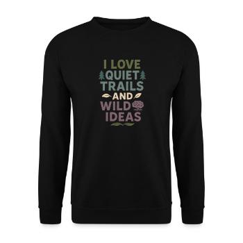 Introverti neurodivergent - Sweat-shirt Unisexe - noir - Devant - Alina (178cm) & Michal (187cm)