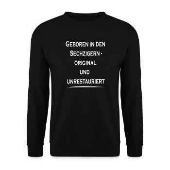 Born in the Sixties Original - Unisex Sweatshirt - black - Front - Alina (178cm) & Michal (187cm)