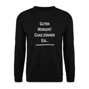 Bonjour? Diction de la Glace Fine - Sweat-shirt Unisexe - noir - Devant - Alina (178cm) & Michal (187cm)