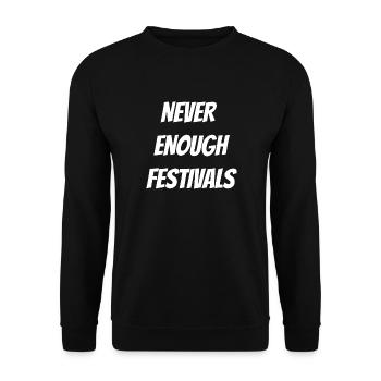 Jamais assez de festivals - Sweat-shirt Unisexe - noir - Devant - Alina (178cm) & Michal (187cm)