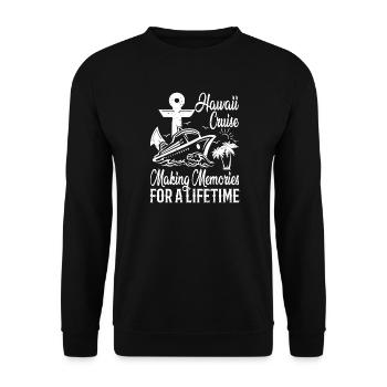 Hawaii Cruise 2026 Vacation Trip Matching Family - Unisex Sweatshirt - black - Front - Alina (178cm) & Michal (187cm)