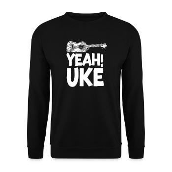 Hawaiian Ukulele Uke Yeah! Uke - Sweat-shirt Unisexe - noir - Devant - Alina (178cm) & Michal (187cm)