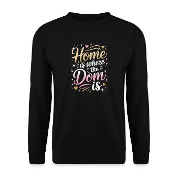 Cologne Home est là où le Dom est Cologne Carnaval Cologne - Sweat-shirt Unisexe - noir - Devant - Alina (178cm) & Michal (187cm)