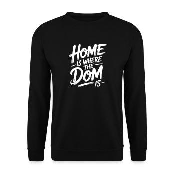 Cologne Home est là où le Dom est Cologne Carnaval Cologne - Sweat-shirt Unisexe - noir - Devant - Alina (178cm) & Michal (187cm)