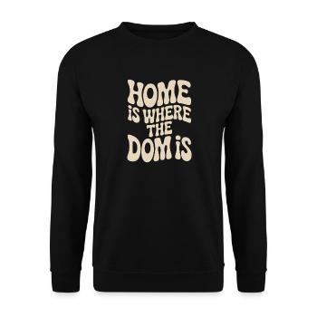Köln Home Is Where The Dom Is Kölner Karneval Köln - Unisex Pullover - Schwarz - Vorne - Alina (178cm) & Michal (187cm)