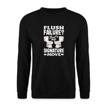 Toilettenverstopfungsmeister Lustiges - Unisex Pullover - Schwarz - Vorne - Alina (178cm) & Michal (187cm)