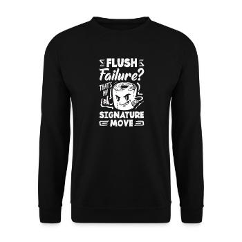 Toilettenverstopfungsmeister Lustiges - Unisex Pullover - Schwarz - Vorne - Alina (178cm) & Michal (187cm)
