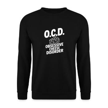 Trouble obsessionnel du fromage par le TOC - Sweat-shirt Unisexe - noir - Devant - Alina (178cm) & Michal (187cm)