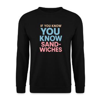 Eis-sandwich-liebhaber Sommerdessert - Unisex Pullover - Schwarz - Vorne - Alina (178cm) & Michal (187cm)