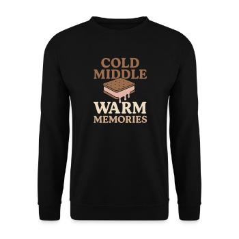 Eis-sandwich-liebhaber Sommerdessert - Unisex Pullover - Schwarz - Vorne - Alina (178cm) & Michal (187cm)