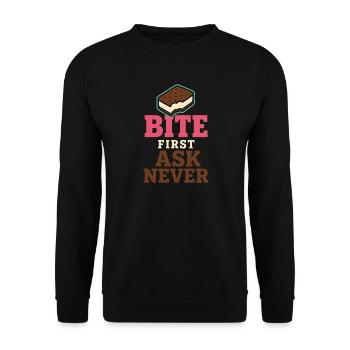 Eis-sandwich-liebhaber Sommerdessert - Unisex Pullover - Schwarz - Vorne - Alina (178cm) & Michal (187cm)
