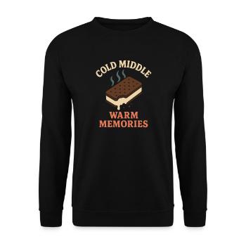 Eis-sandwich-liebhaber Sommerdessert - Unisex Pullover - Schwarz - Vorne - Alina (178cm) & Michal (187cm)