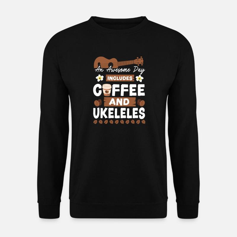 Hawaiian Ukulele Uke An Awesome - Unisex Sweatshirt - black