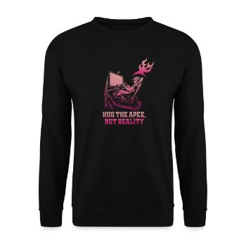 Apex Escape Neon Gamer - Unisex Sweatshirt - black - Front - Alina (178cm) & Michal (187cm)