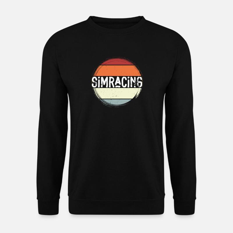 SimRacing Retro Circle Emblem - Unisex Sweatshirt - black